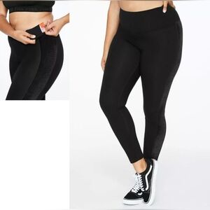 Victorias Secret PINK ACTIVE Best Butt Black Ultimate Leggings Velvet Stripe New